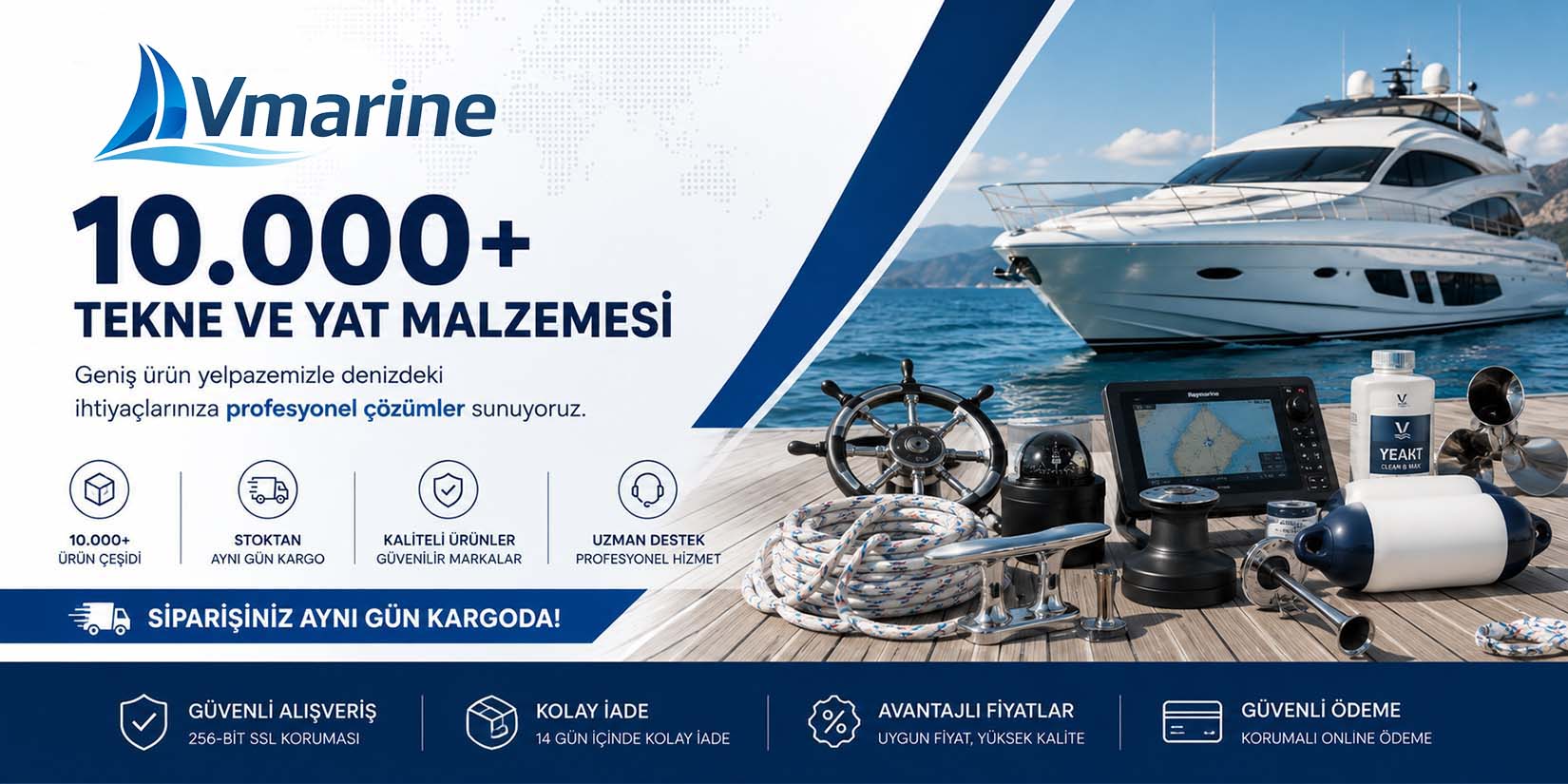 vmarine binlerce cesit tekne ürünleri
