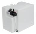 32 litre polietilen su tankı ve 12V 3 L/dk otomatik hidroforlu kompakt tekne tatlı su sistemi.