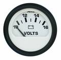 Faria 10-16V Ø52 mm beyaz kadranlı marin voltmetre.