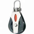 Ronstan RF30100 30 mm tekli, mafsallı ve kilitli yelken makarası; maksimum 8 mm halat uyumlu.