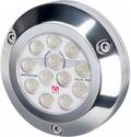 Quick Challenger 30 SP RGB, AISI 316 paslanmaz çelik gövdeli, IP68 korumalı ve 10-30V uyumlu renk değiştiren RGB sualtı LED lambası.
