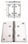 Yaprak  Menteşe 316 Paslanmaz Çelik 100x100x2 mm