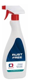 Osculati Rust Free 750 ml marin pas sökücü sprey, tekne fiberglass gövde ve jelcoat yüzeylerde pas lekesi temizleyici.