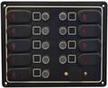 USB portlu 9 switch IP65 su geçirmez tekne sigorta paneli.