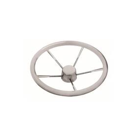 Sumar beyaz dümen simidi 34 cm paslanmaz tekne direksiyonu poliüretan tutamak