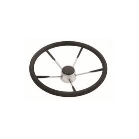 Sumar siyah dümen simidi 34 cm 10 derece tekne direksiyonu poliüretan tutamaklı