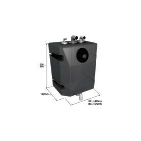 80 litre kapasiteli, koku geçirmez ve dik montajlı Vetus pis su tankı.