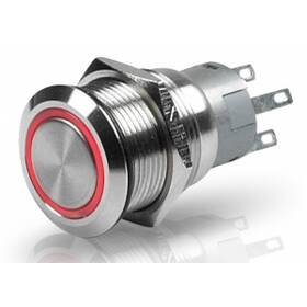 Hella Marine LED'li paslanmaz çelik aç kapa anahtar 24V kırmızı.
