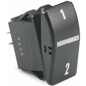 Humminbird seçim anahtarı, tek transducer göndericinin kabin ve flybridge gibi iki farklı noktadaki balık bulucu arasında dönüşümlü kullanılmasını sağlar.
