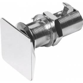 35 x 35 mm kare tutamaklı, ağır tekne kapıları ve çekmeceler için kromajlı gömme marin kilit.