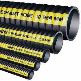 Vetus 60 mm çelik spiralli marin egzoz hortumu, yüksek debili ıslak egzoz sistemleri için ağır hizmet tipi kauçuk hortum.