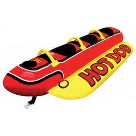 Airhead Hot Dog 112 x 260 cm 1-3 kişilik ringo, tekne arkasında çekilerek kullanılan uzun formlu towable su sporları ekipmanı.