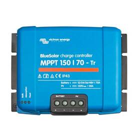 Victron Energy SmartSolar MPPT 150/70-Tr, 150V PV kapasitesi, 70A şarj akımı, VE.Can, VE.Direct ve Bluetooth bağlantısına sahip solar şarj kontrol cihazıdır.