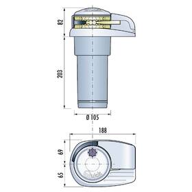 Quick DP2E 800W 12V, 6 mm kavelatalı tambursuz marin ırgat.
