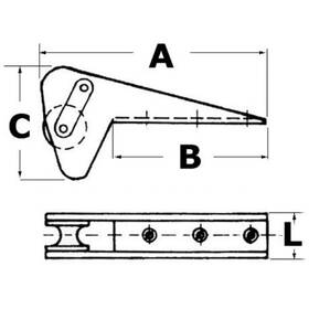 Tekne Baş ve Burun Makarası Alümünyum  380 MM