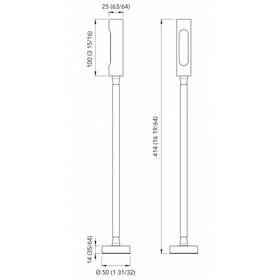 Quick CALIFFA kromaj tekne okuma lambası; gün ışığı ve kırmızı LED, 1.5W güç, 10-30V DC ve IP40 koruma sınıfı.