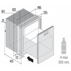 Vitrifrigo DW75L OCX2 çekmeceli tekne buzdolabı.