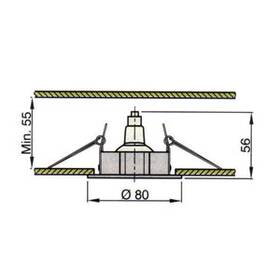 Vetus V-Line Lucca Halojen Tavan Lambası Bej Halkalı