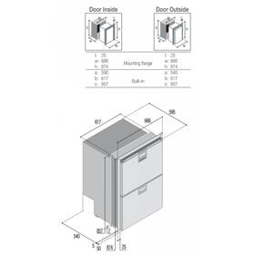 Vitrifrigo DRW180A 150 litre çift çekmeceli marin buzdolabı.