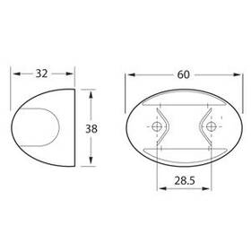 Tekne Kokpit Lambası Koyu Sarı Led 10-33V Su Geçirmez