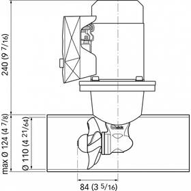 Quick Baş Manevra Pervanesi. 25kgf. 12V.