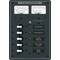 Blue Sea Systems 5 pozisyonlu, 5 adet 15A otomatik sigorta, voltmetre ve ampermetreli 12V DC tekne elektrik paneli.