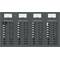 Blue Sea Systems 8 AC ve 29 DC pozisyonlu, 12V DC ve 230V AC kombine tekne sigorta, dağıtım ve izleme paneli.
